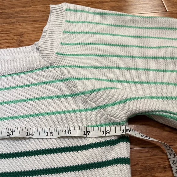 Kate Spade New York Striped Square Neck Crop Sweater Raglan Sleeve. Size XL - Picture 12 of 16